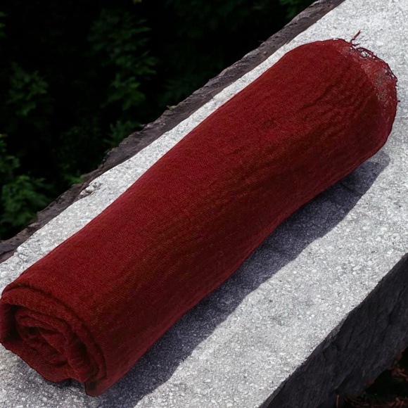 Fringe Edge Wine Color Infinity Scarf - Picture 10 of 16